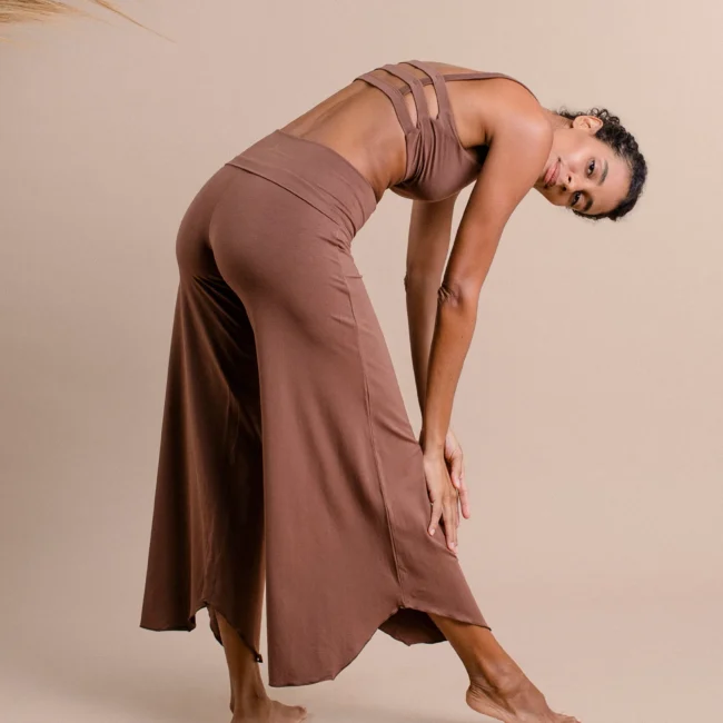 Rjave hlače za jogo Indigo Luna - Čokolada