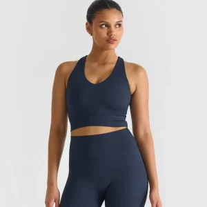 Top Sisterly Tribe | V-Neck Cross Back Bra - Morje